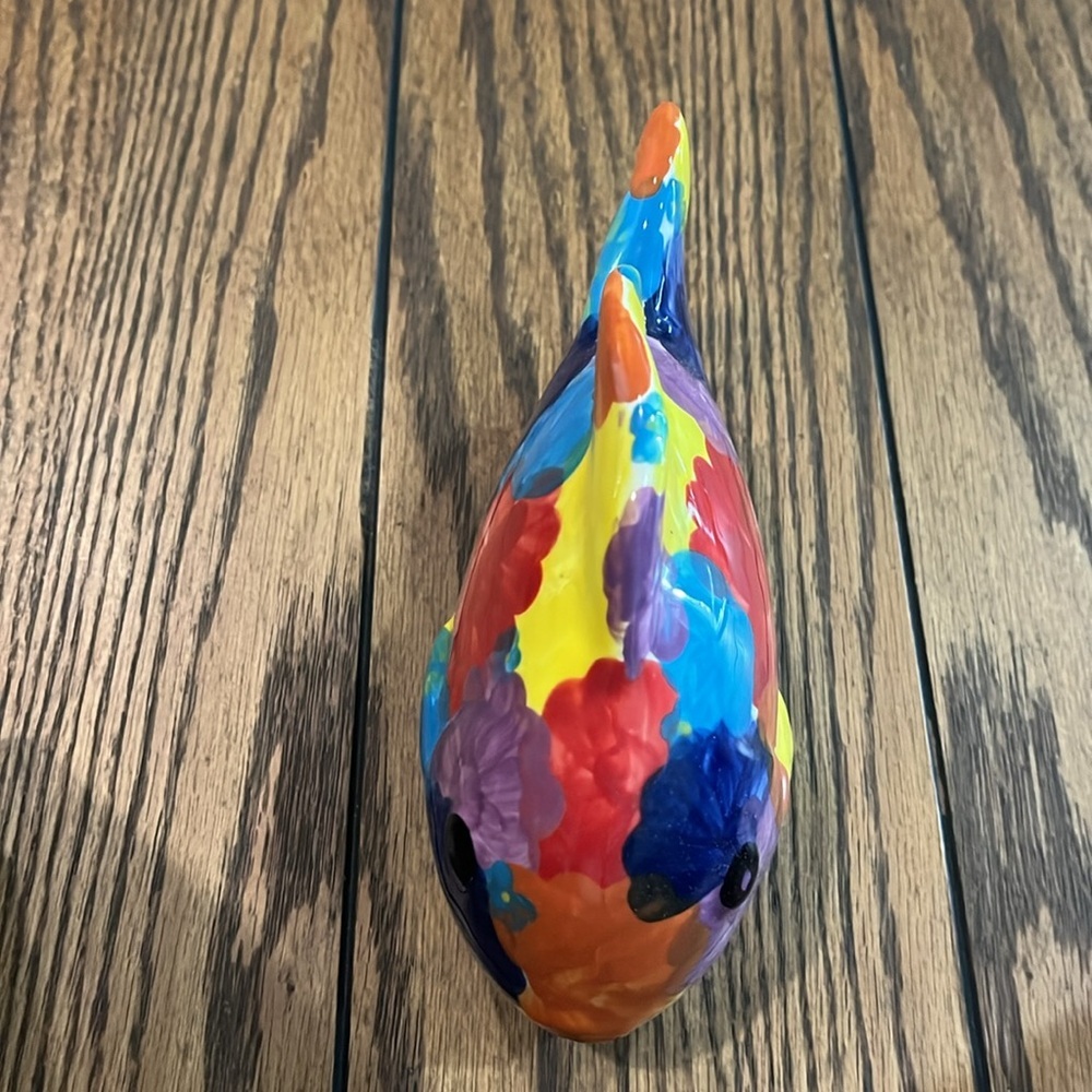 Colorful Ceramic Fish Figurine - Picture 2 of 3